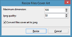 Resize files cover art in a batch (click for full size view)